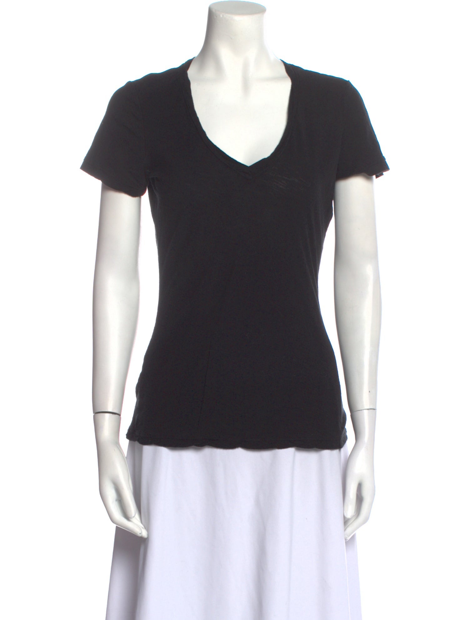 James Perse V-Neck Short Sleeve T-Shirt - Black Tops, Clothing ...