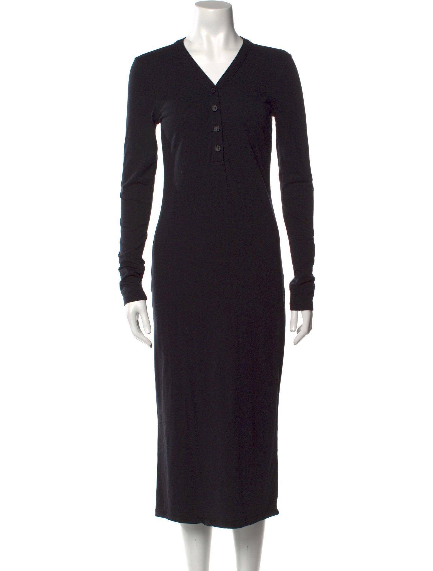 James Perse V-Neck Midi Length Dress