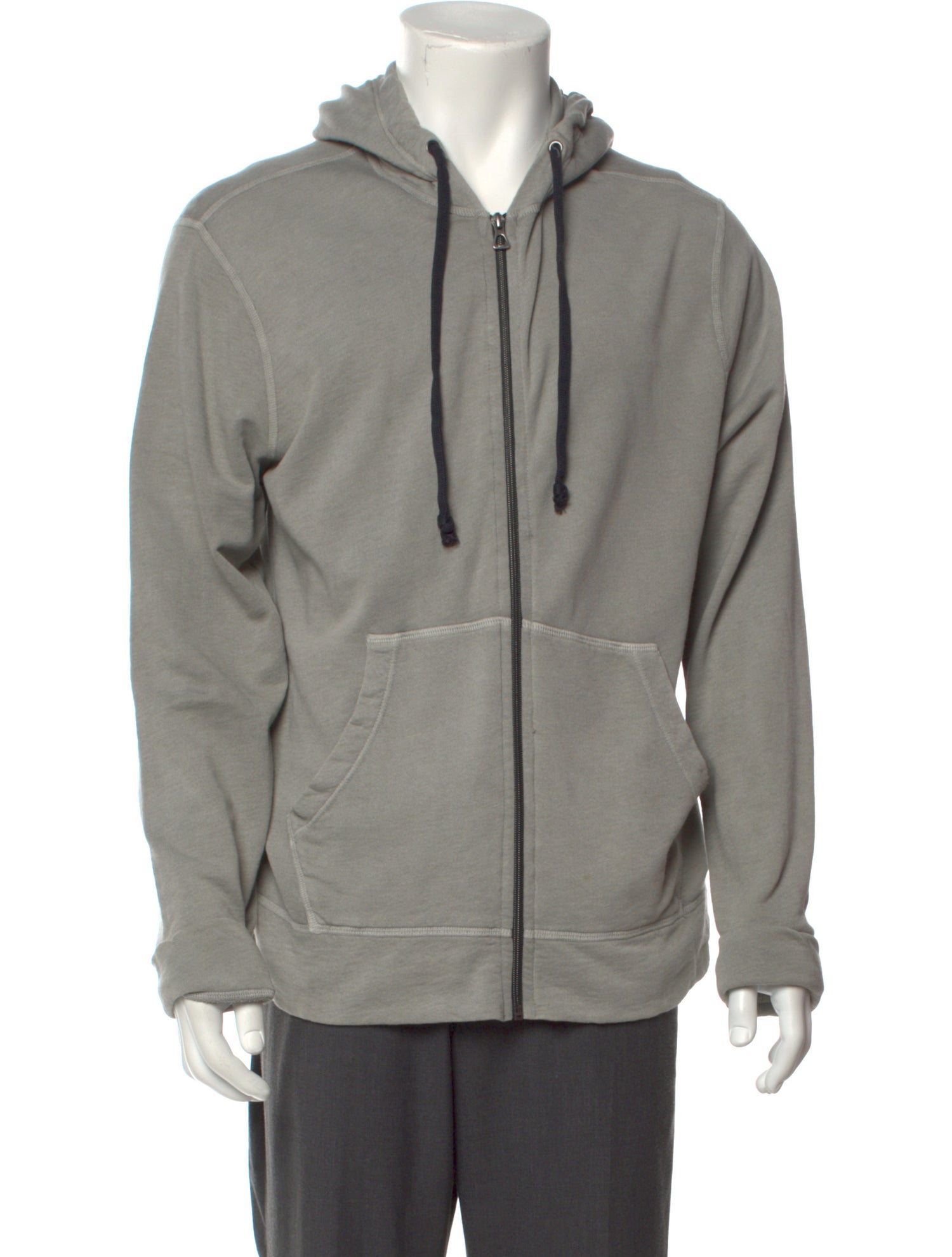 James Perse Crew Neck Long Sleeve Hoodie Grey Sweatshirts & Hoodies