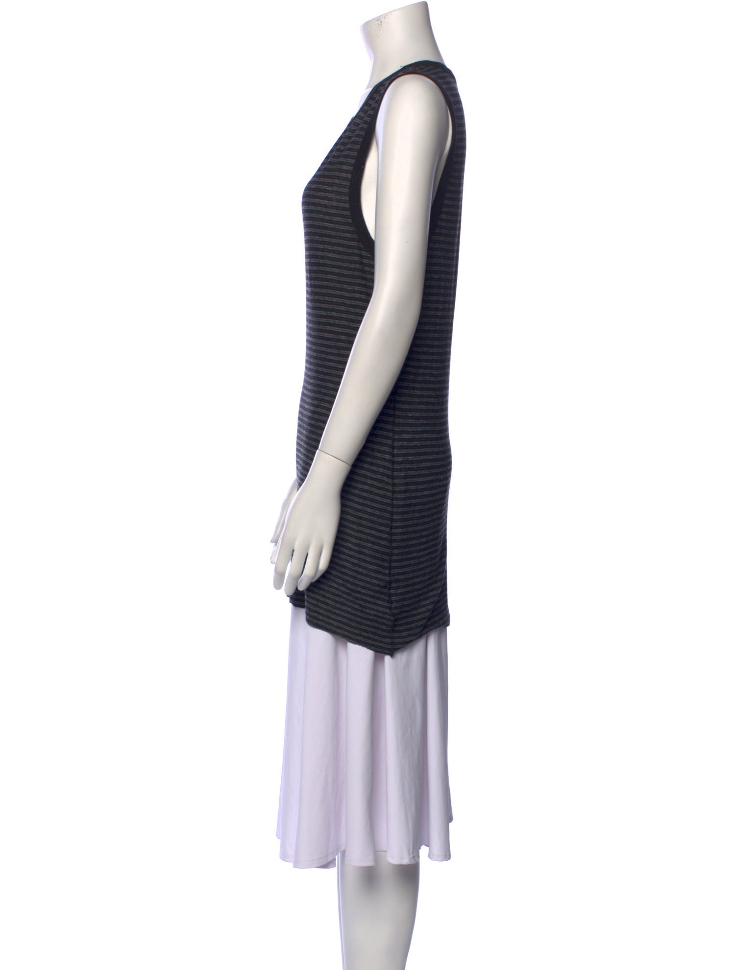 James Perse Striped Scoop Neck Tunic