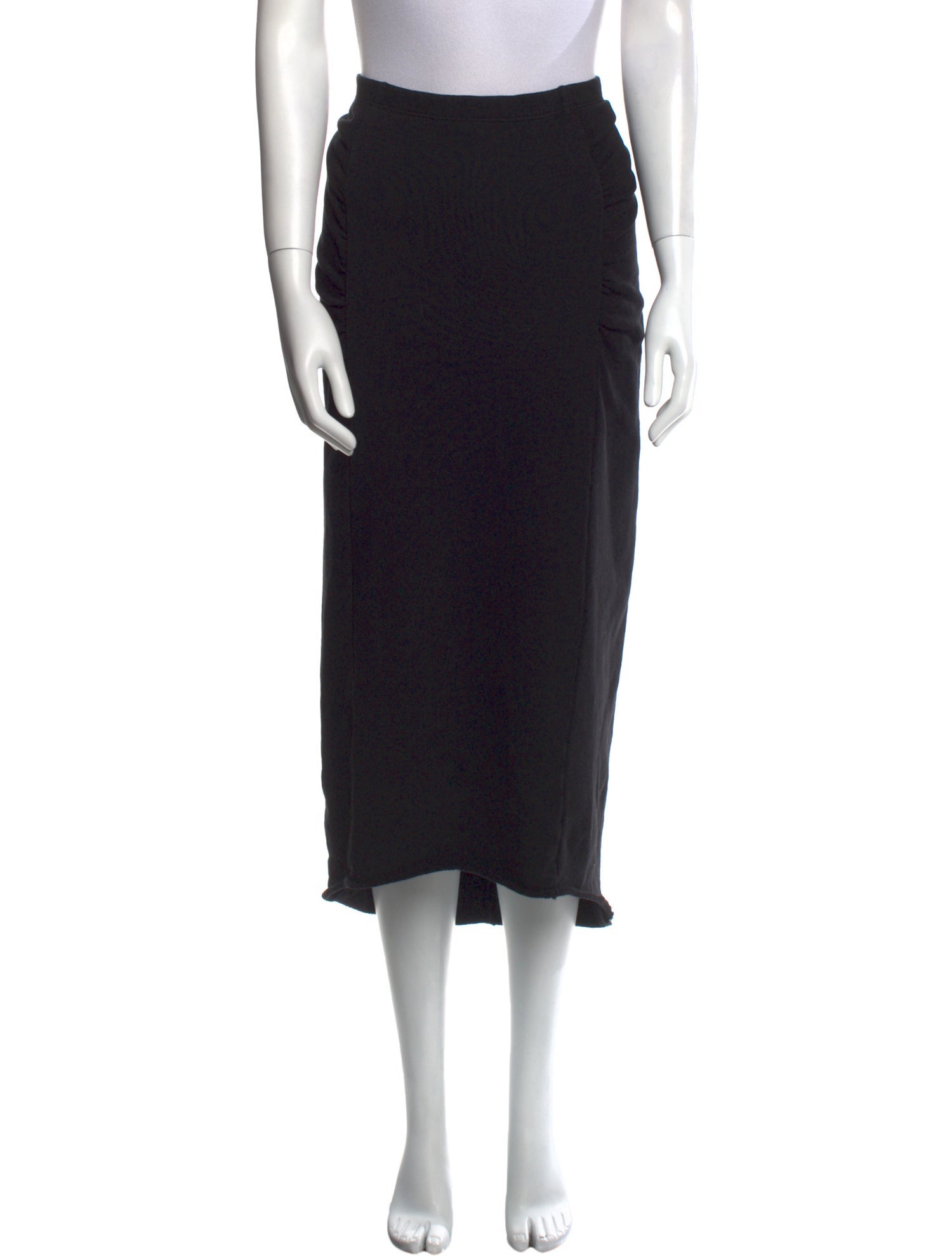 James Perse Raw-Edge Trim Midi Length Skirt