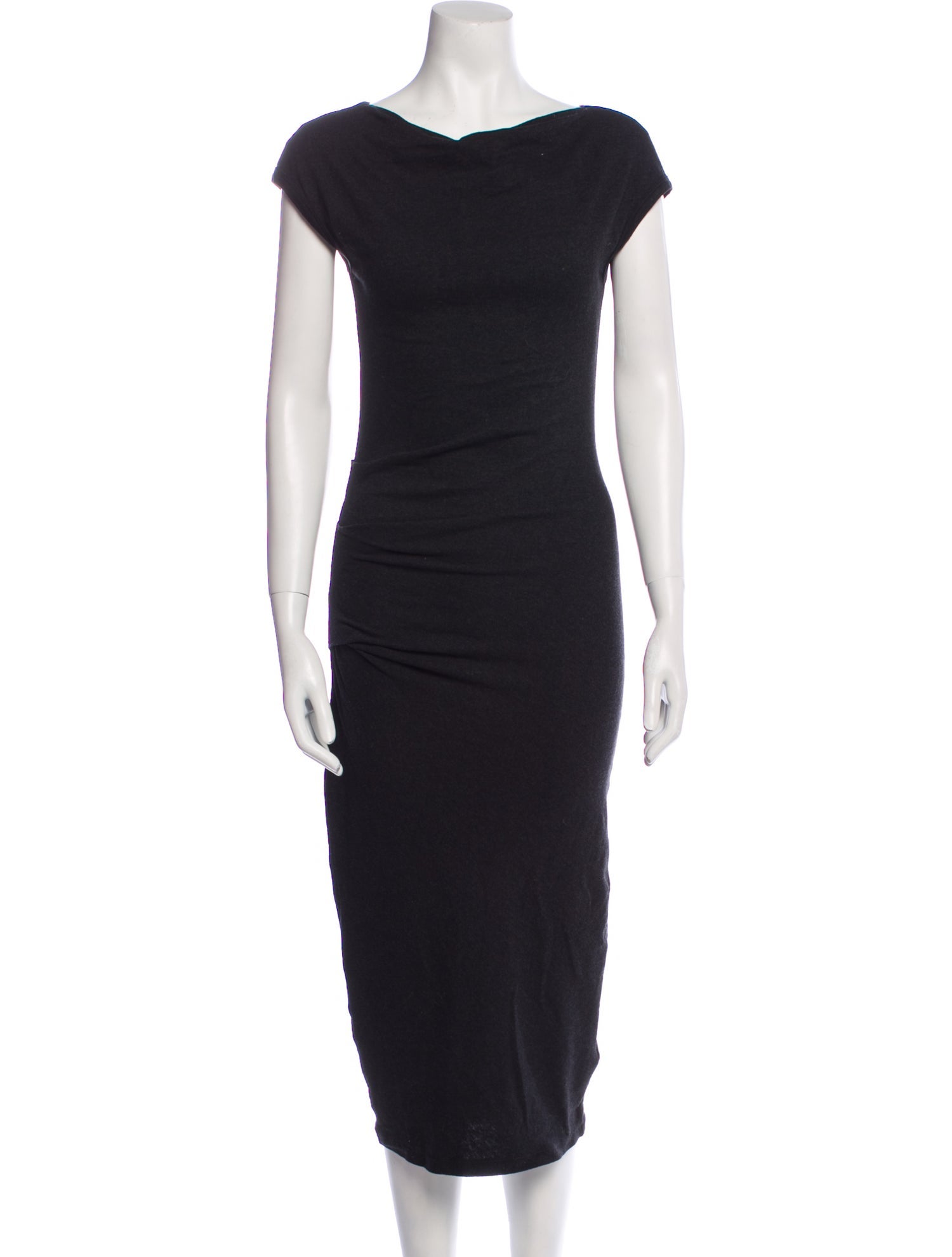 James Perse Bateau Neckline Midi Length Dress