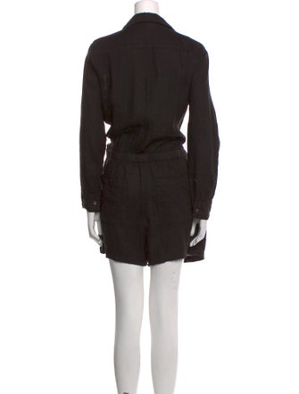 James Perse Linen V-Neck Romper