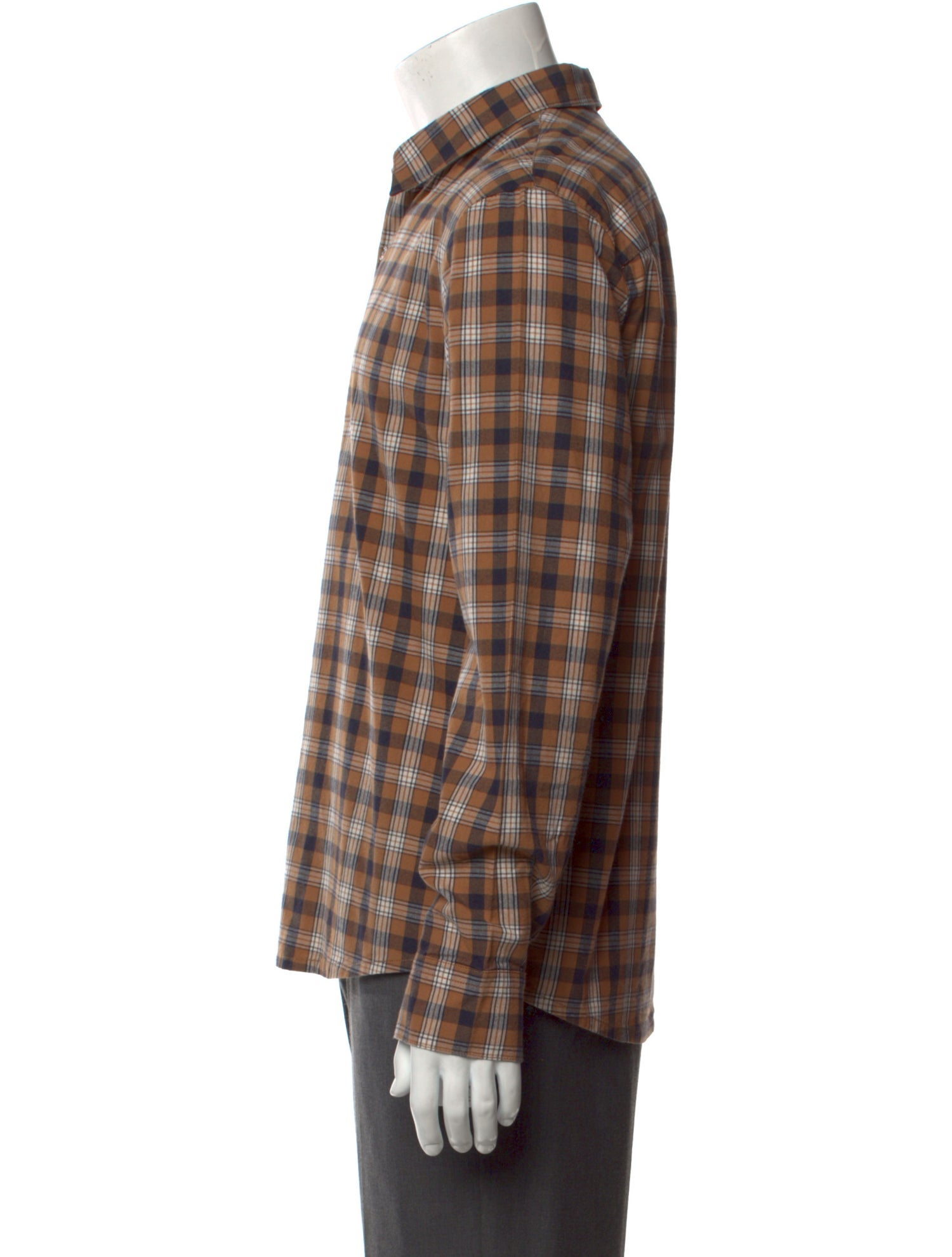 James Perse Plaid Print Long Sleeve Shirt