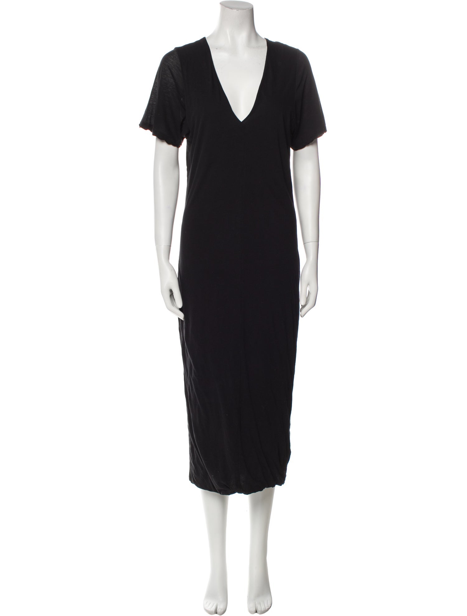 James Perse V-Neck Midi Length Dress