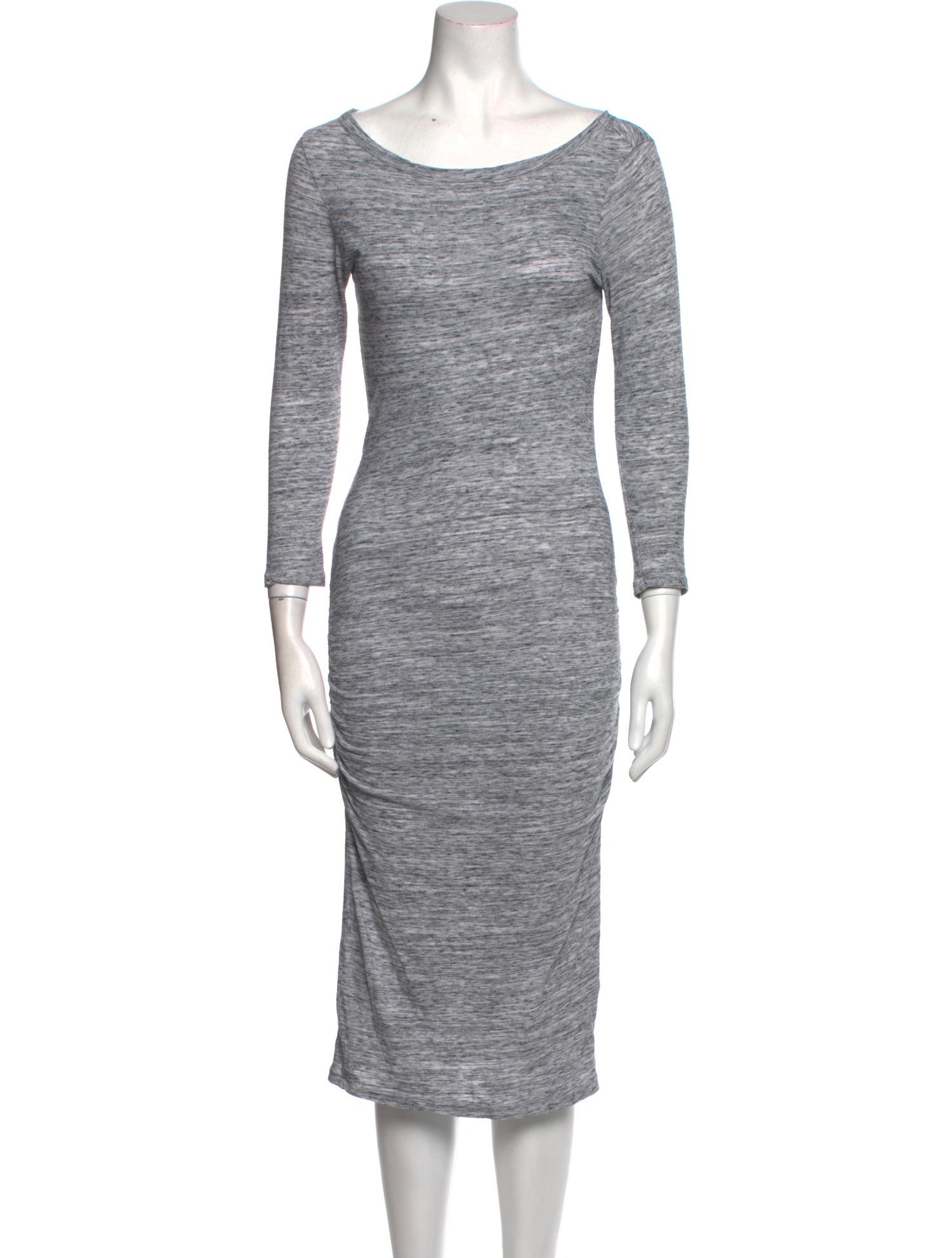 James Perse Bateau Neckline Midi Length Dress