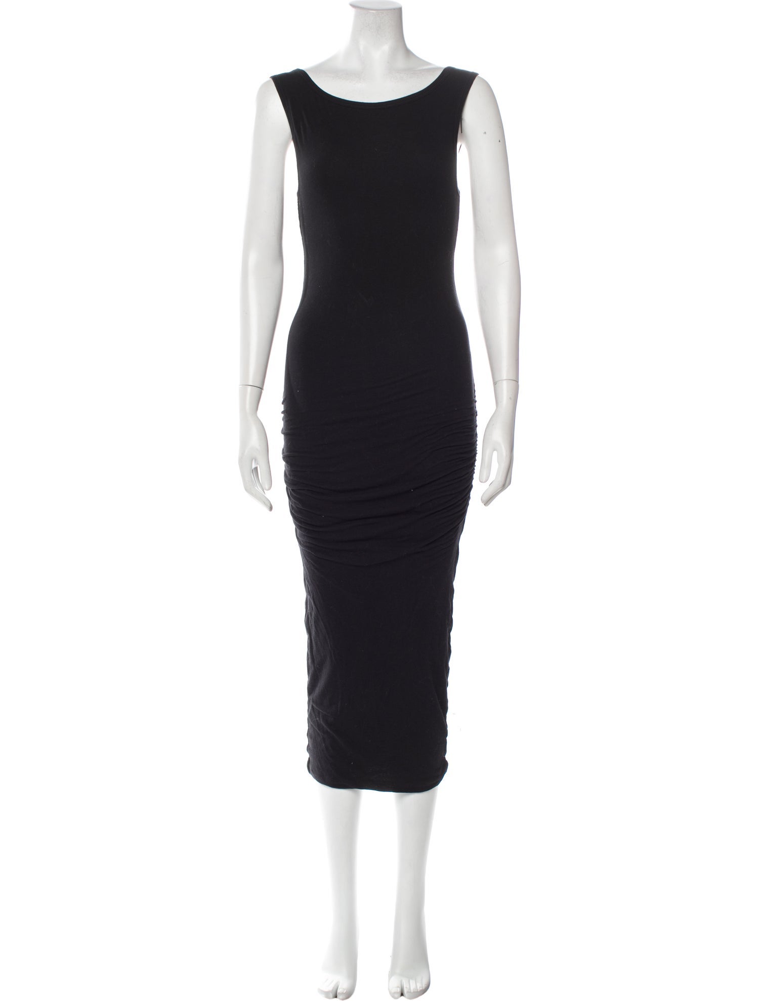 James Perse Scoop Neck Midi Length Dress