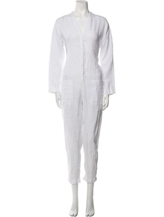 James Perse Linen Crew Neck Jumpsuit
