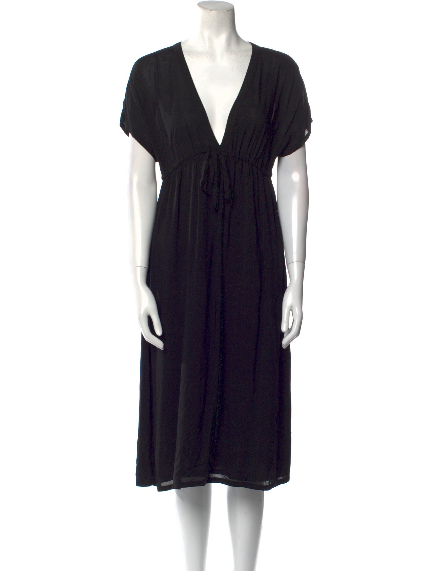 James Perse V-Neck Midi Length Dress