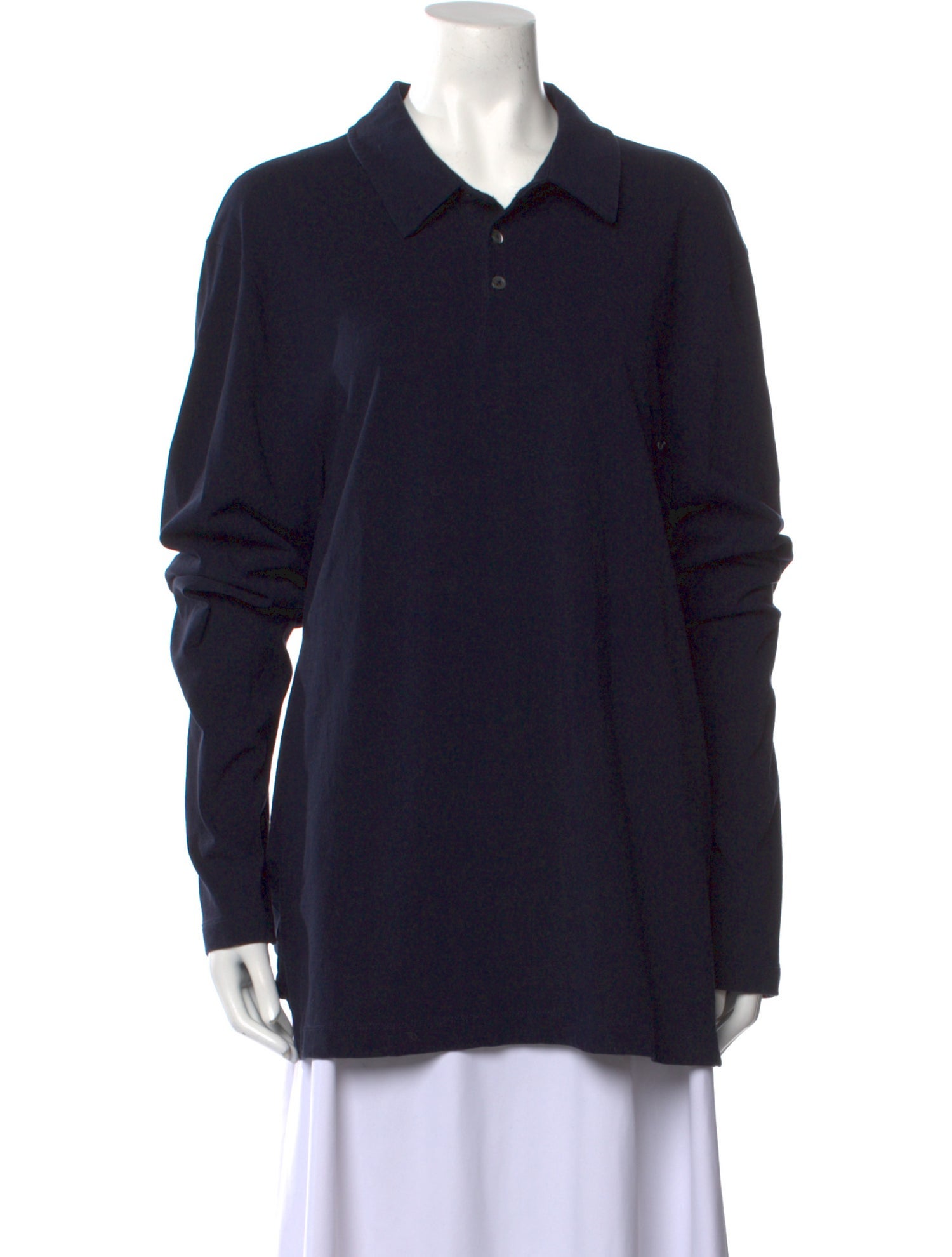 James Perse Collar Long Sleeve Polo Shirt