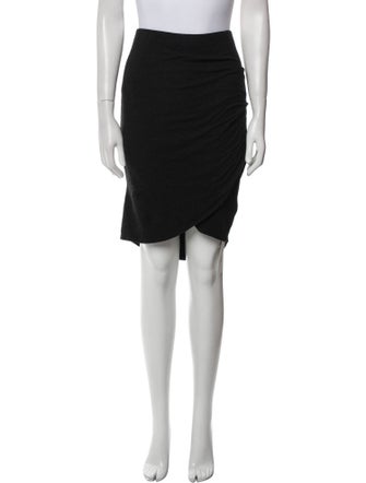 James Perse Pleated Accents Knee-Length Skirt