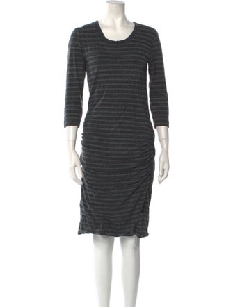 James Perse Scoop Neck Knee-Length Dress