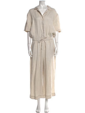 James Perse Linen V-Neck Jumpsuit