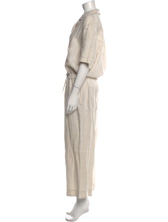 James Perse Linen V-Neck Jumpsuit