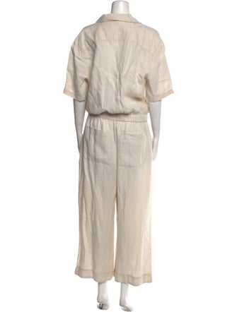 James Perse Linen V-Neck Jumpsuit