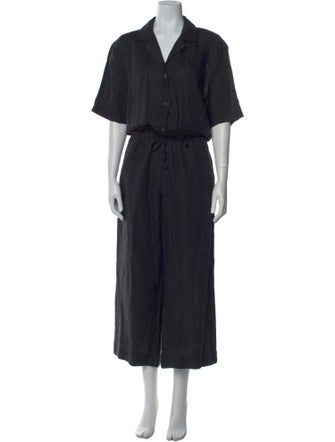 James Perse Linen Crew Neck Jumpsuit