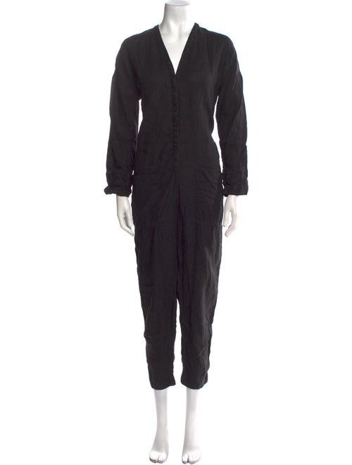 James Perse Linen V-Neck Jumpsuit