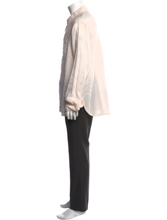 James Perse Linen Long Sleeve Tuxedo Shirt