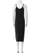James Perse V-Neck Midi Length Dress