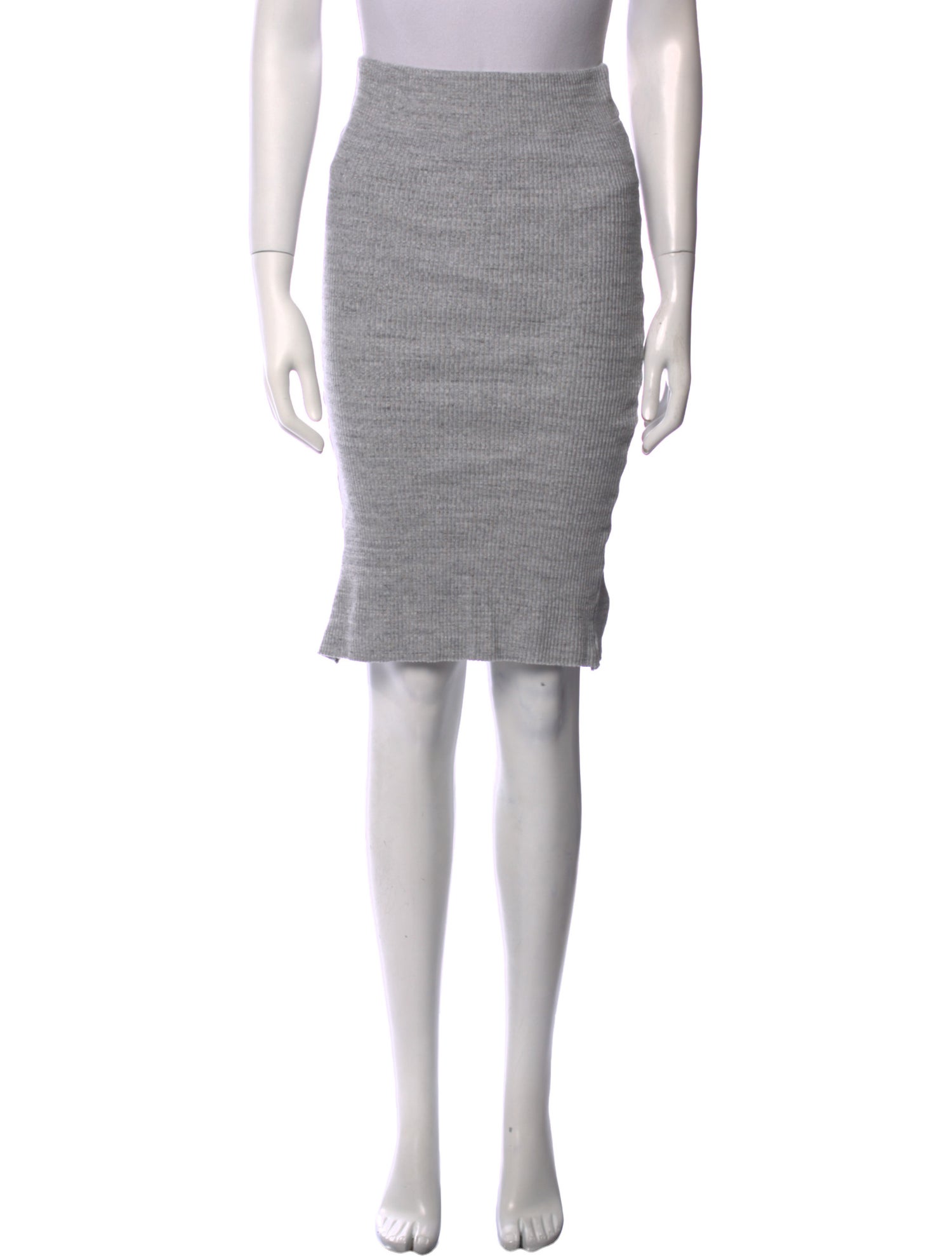 James Perse Raw-Edge Trim Knee-Length Skirt