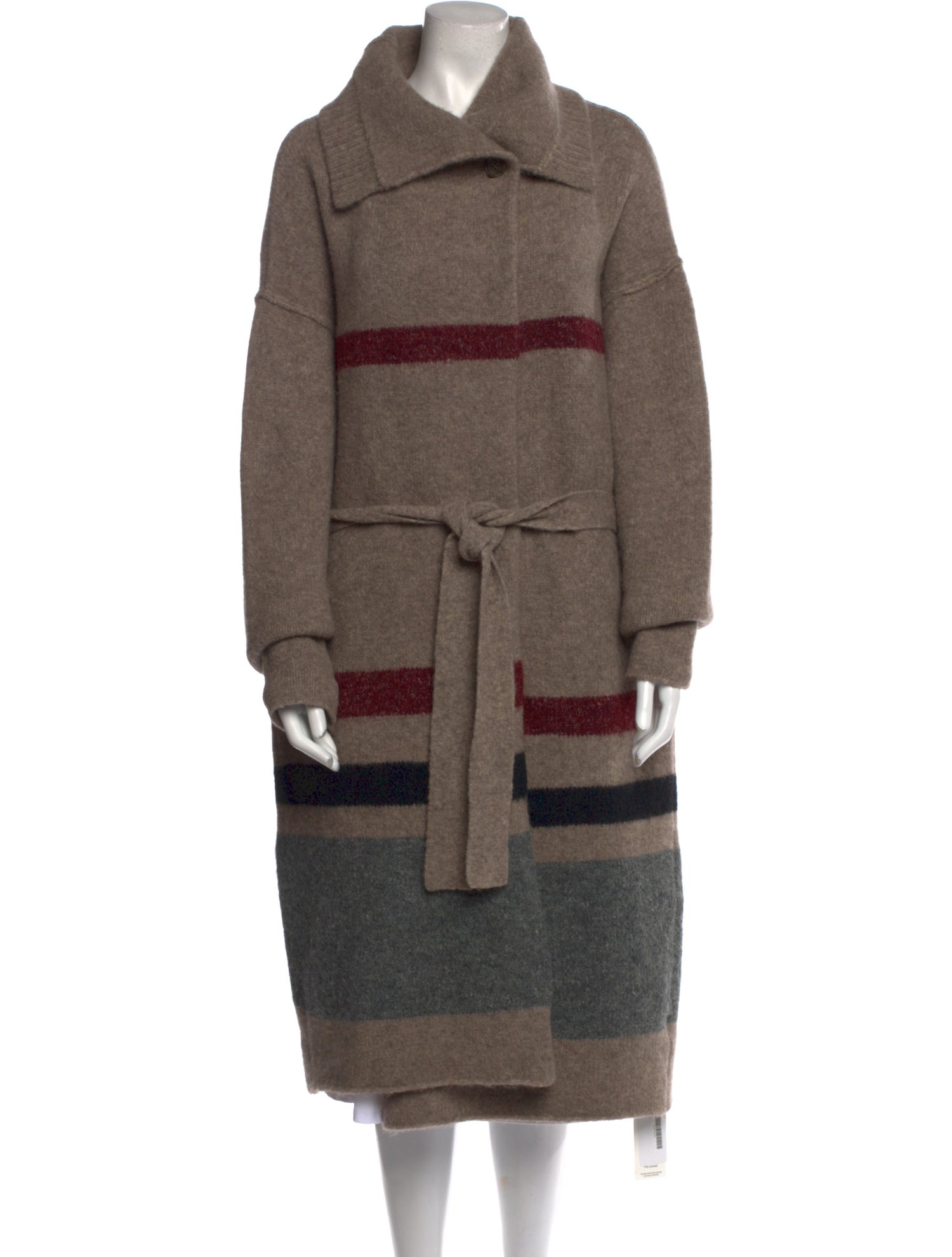 James Perse Striped Cowl Neck Sweater