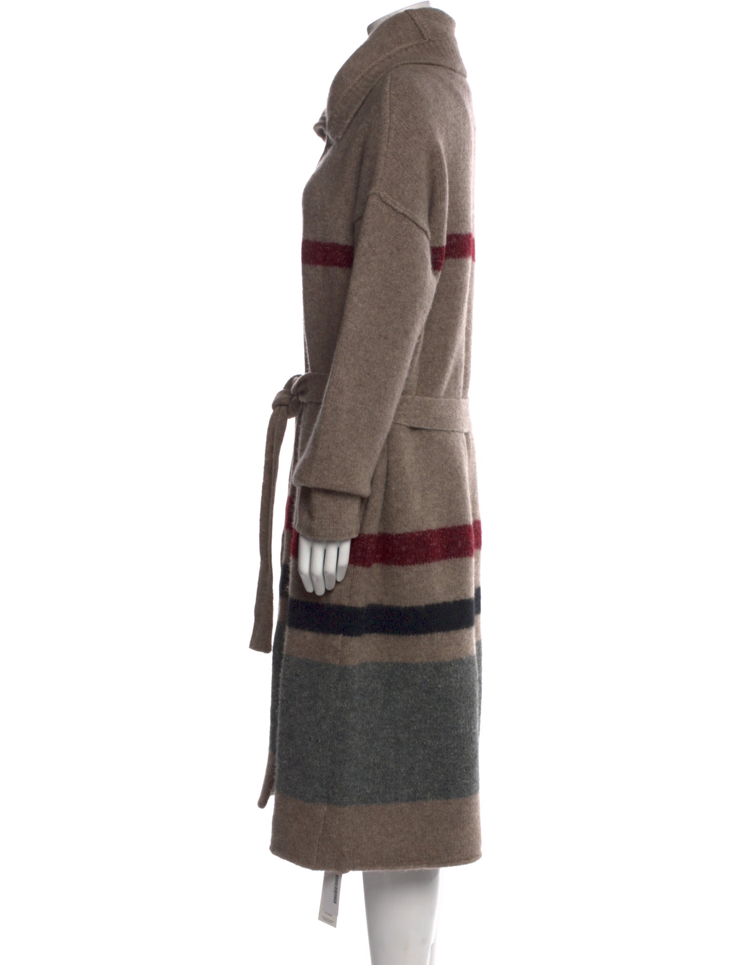 James Perse Striped Cowl Neck Sweater