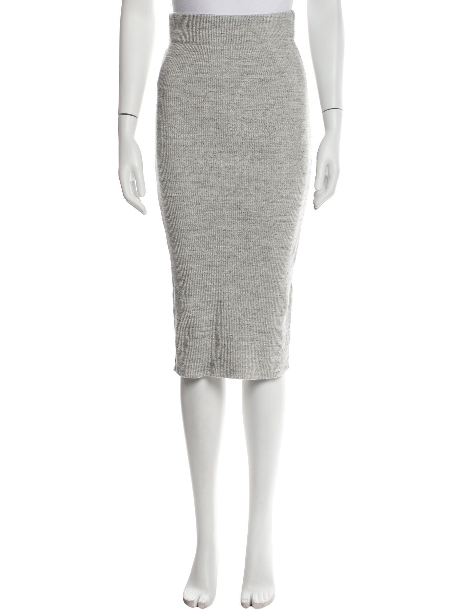 James Perse Raw-Edge Trim Knee-Length Skirt