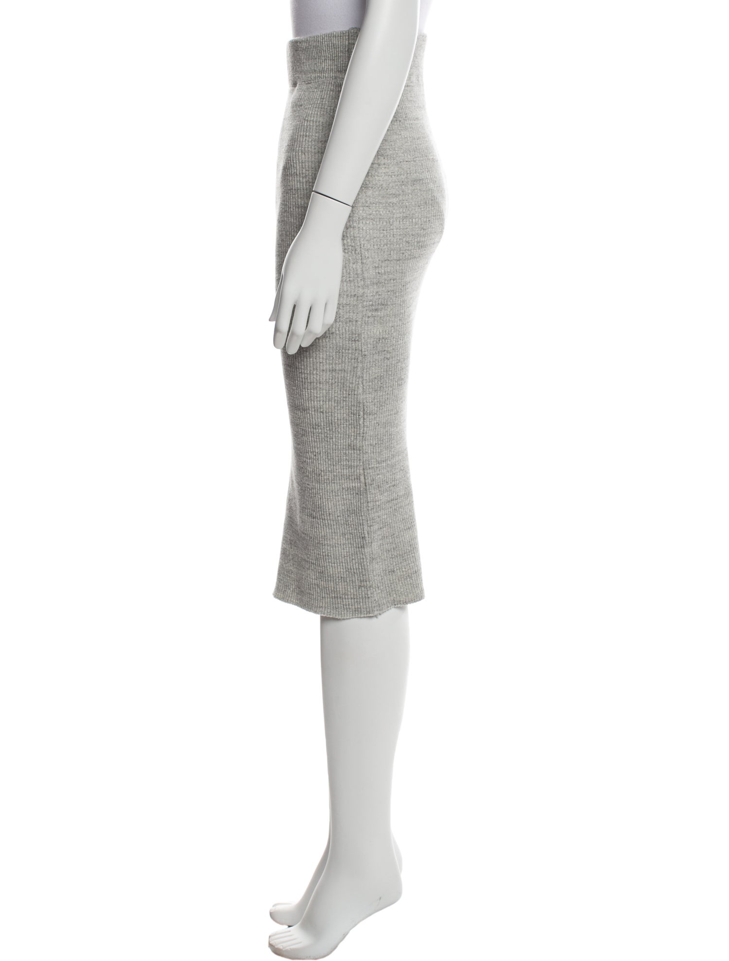 James Perse Raw-Edge Trim Knee-Length Skirt