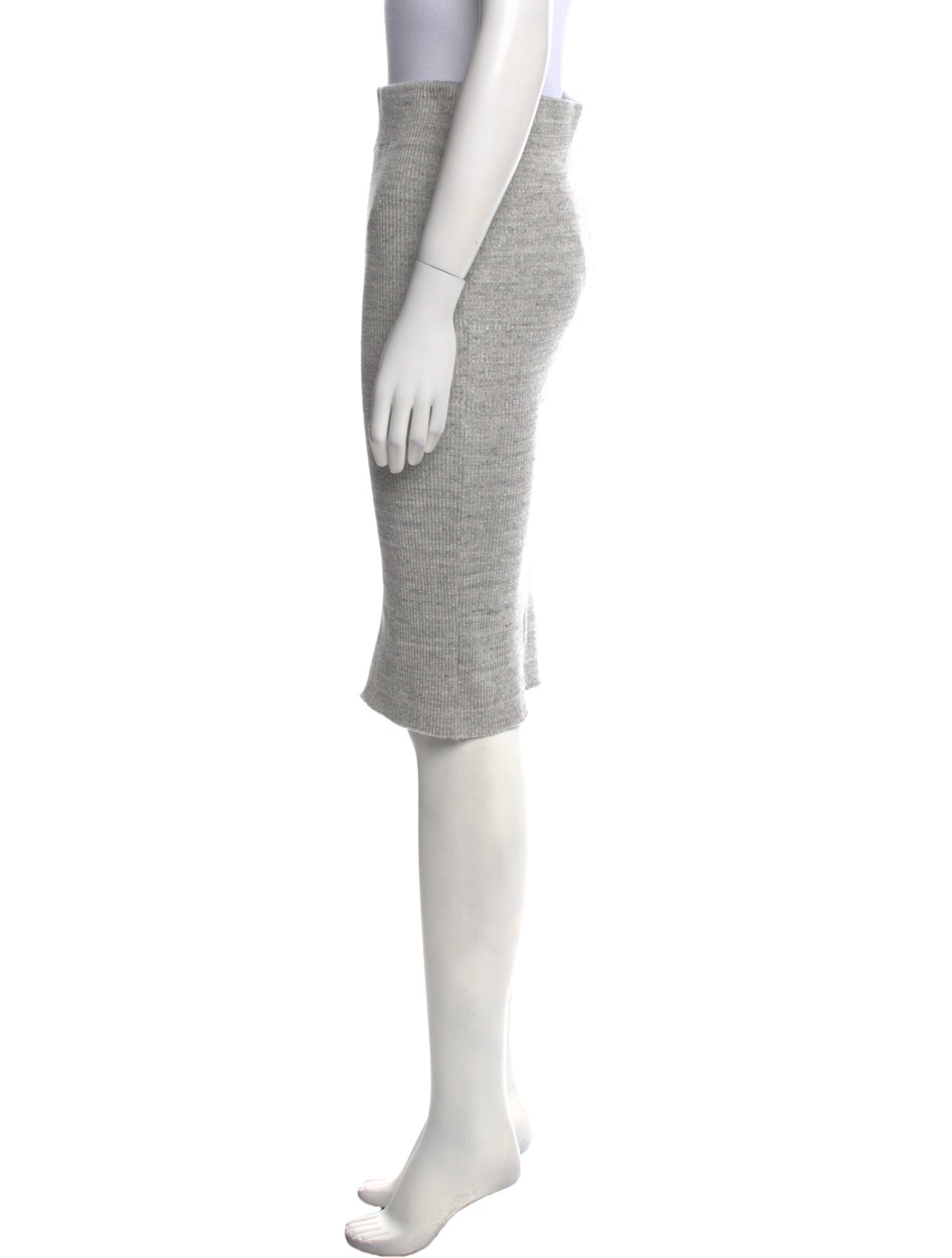 James Perse Raw-Edge Trim Knee-Length Skirt