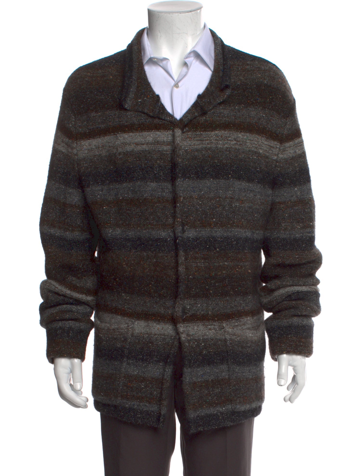 James Perse Striped V-Neck Cardigan