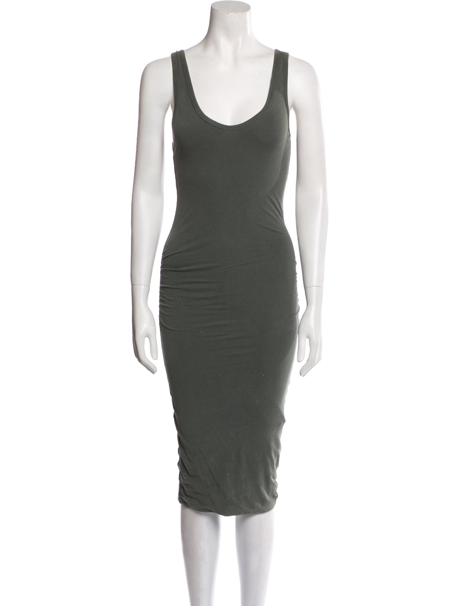 James Perse Scoop Neck Midi Length Dress