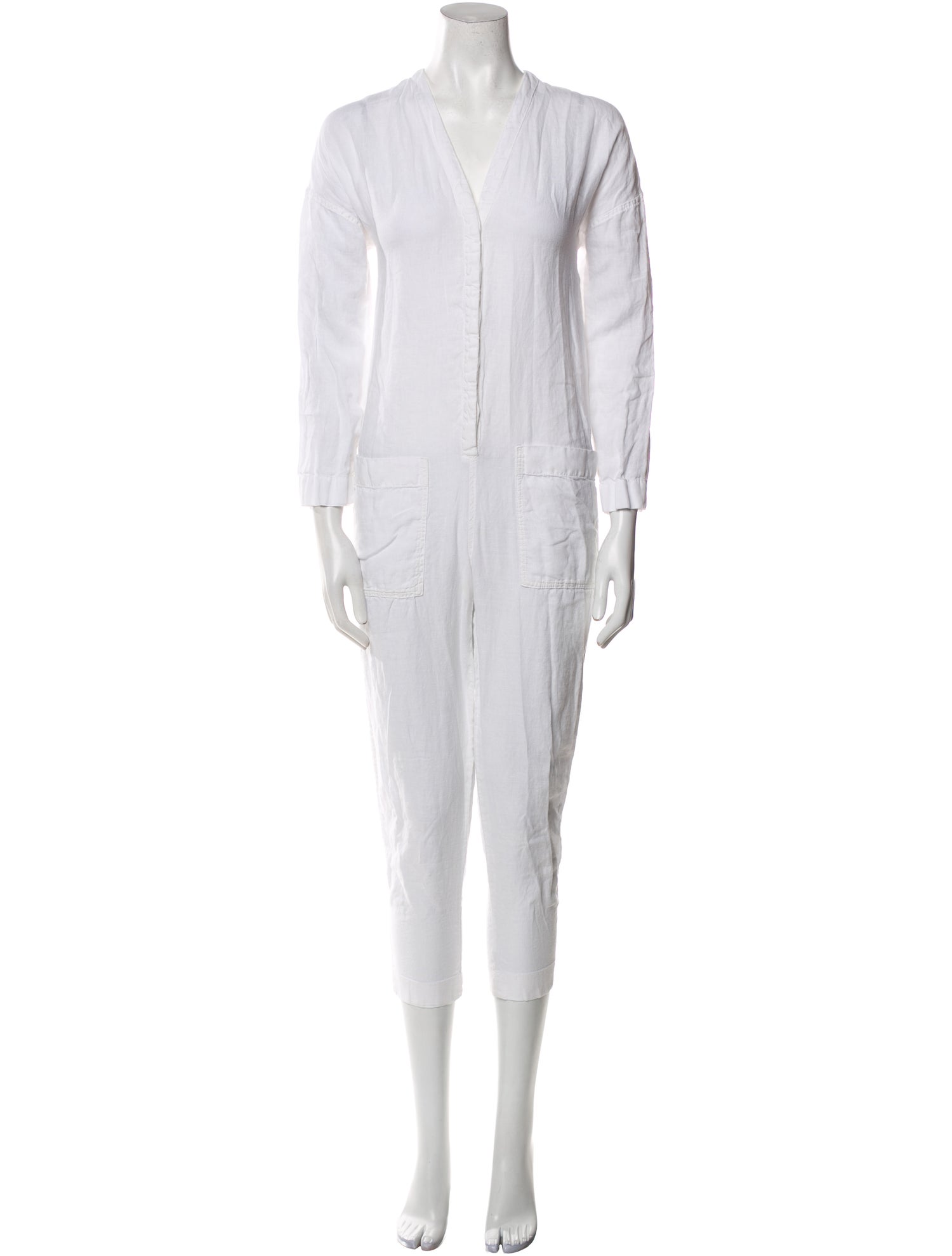 James Perse Linen V-Neck Jumpsuit