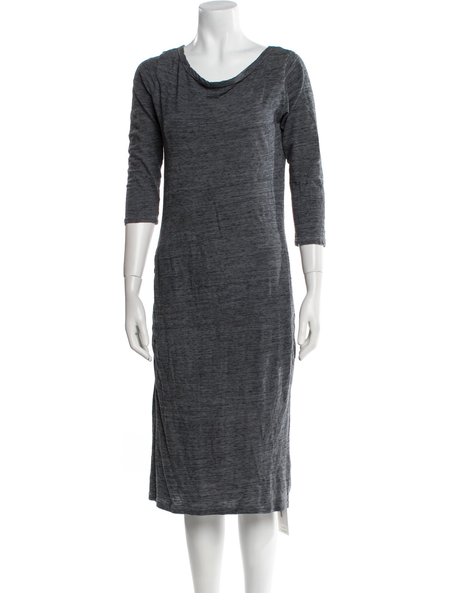 James Perse Scoop Neck Midi Length Dress