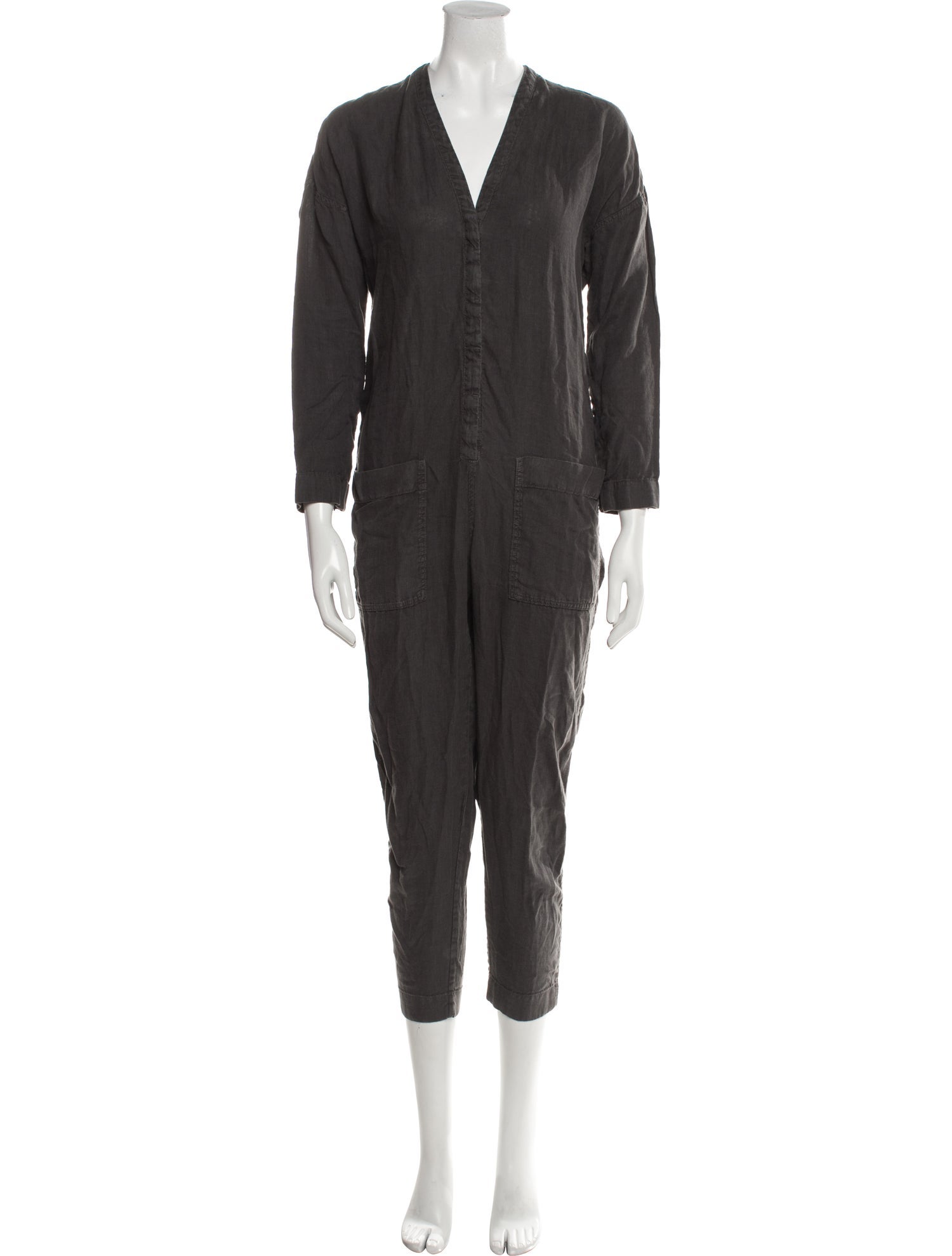 James Perse Linen V-Neck Jumpsuit