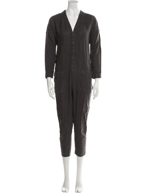 James Perse Linen V-Neck Jumpsuit