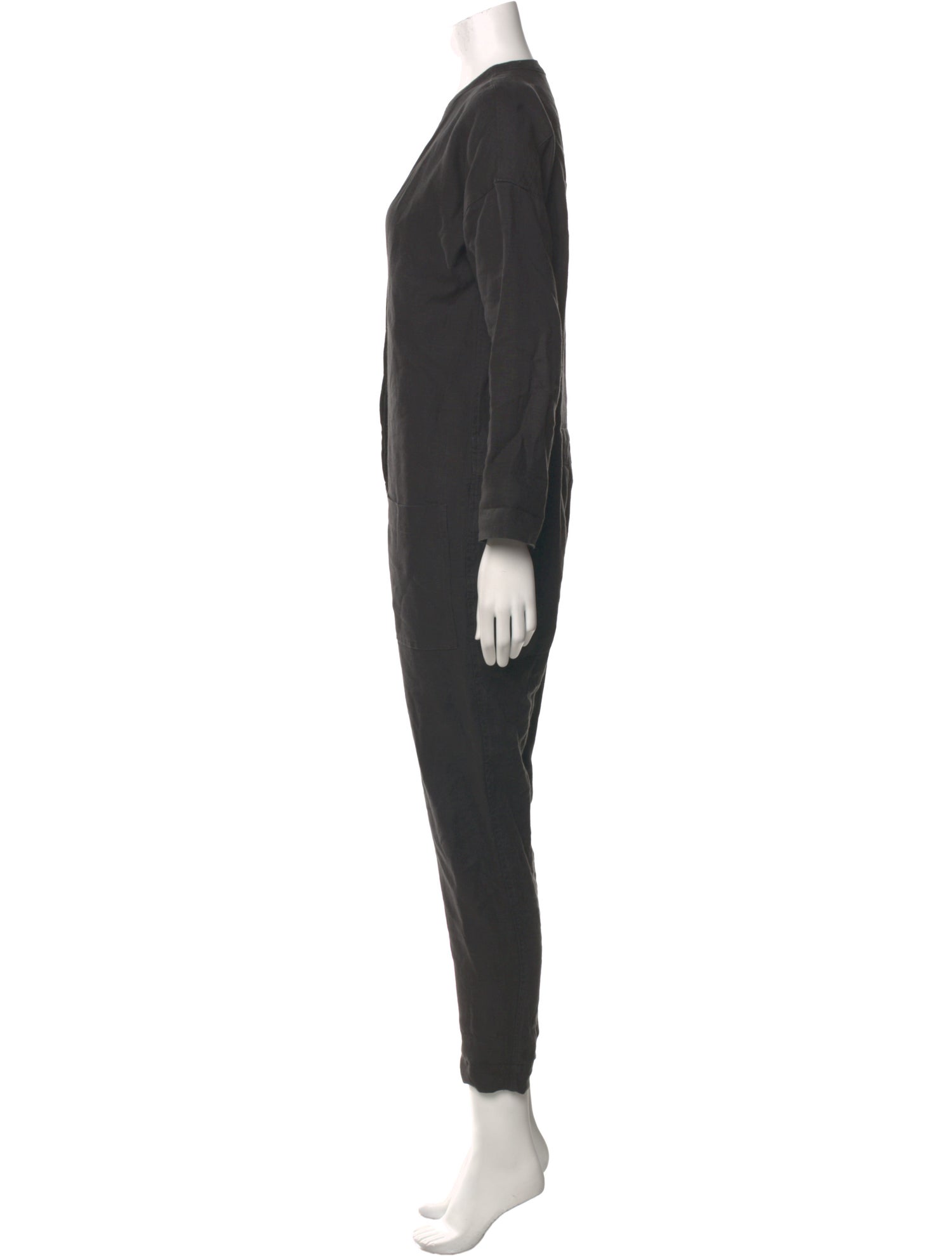 James Perse Linen V-Neck Jumpsuit