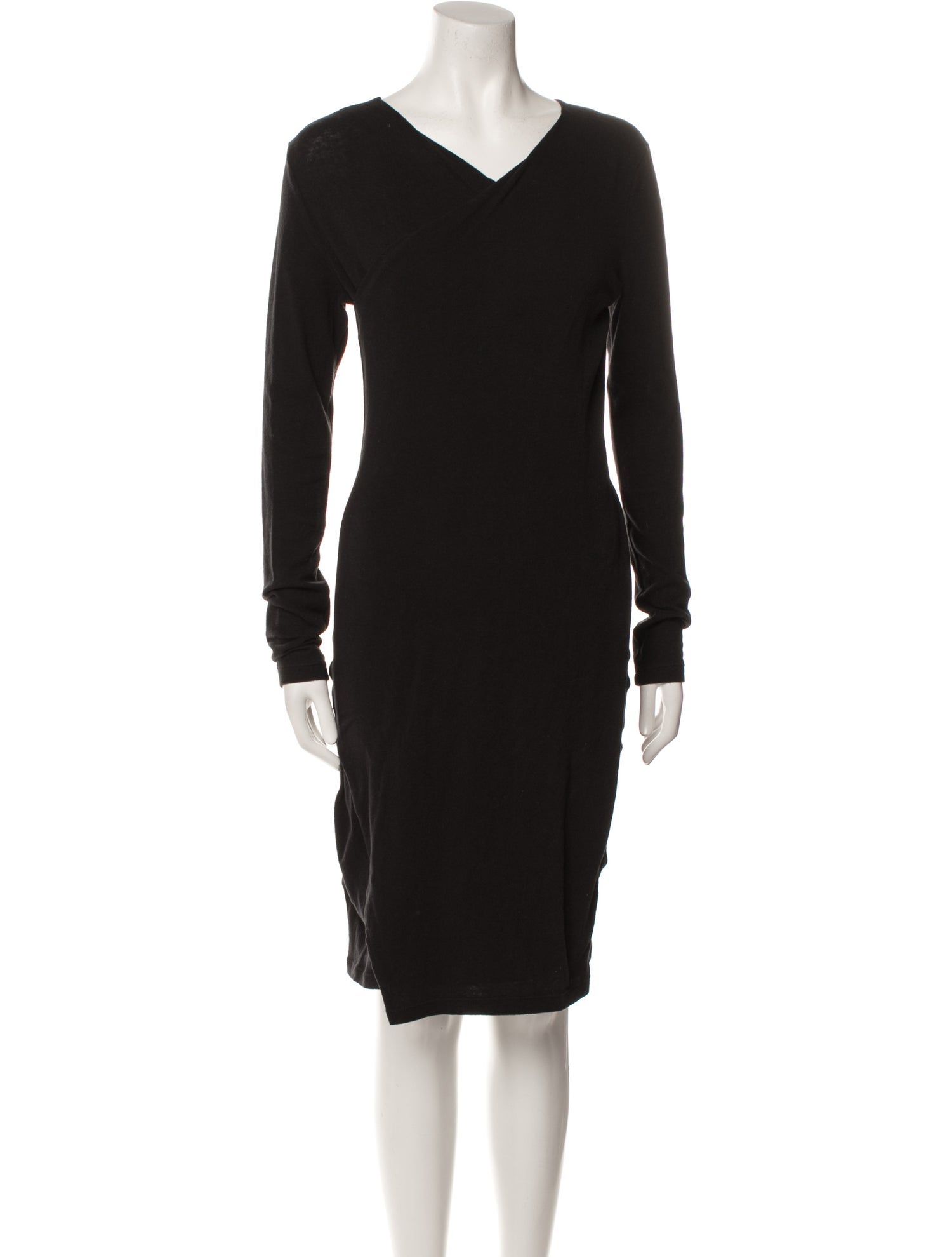James Perse V-Neck Knee-Length Dress