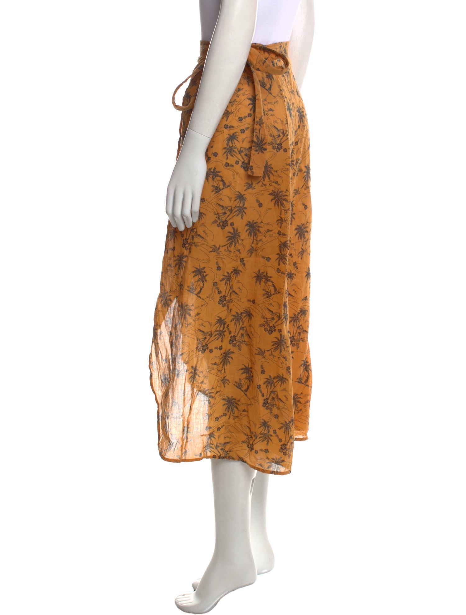 James Perse Printed Midi Length Skirt