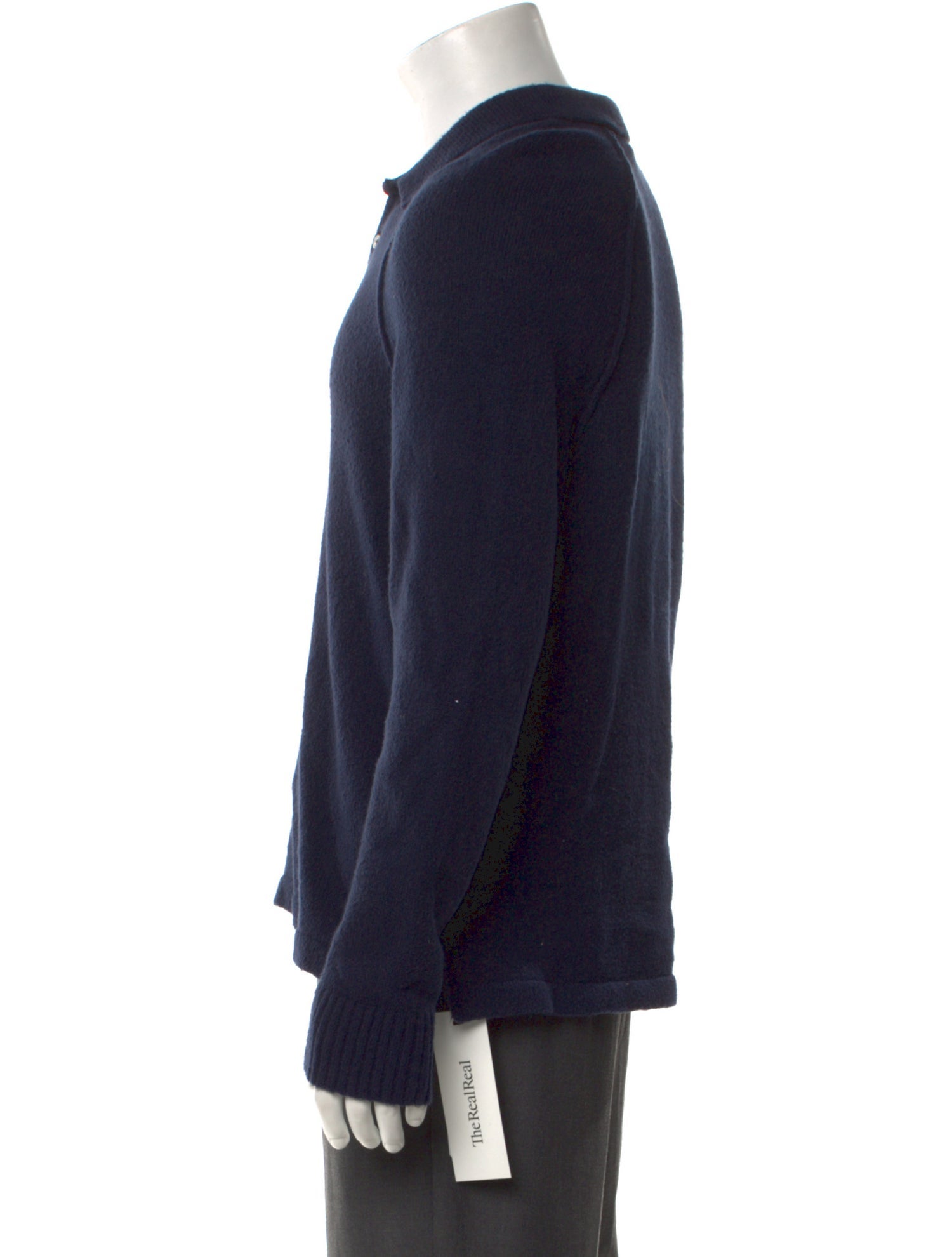 James Perse Collar Long Sleeve Polo Sweater
