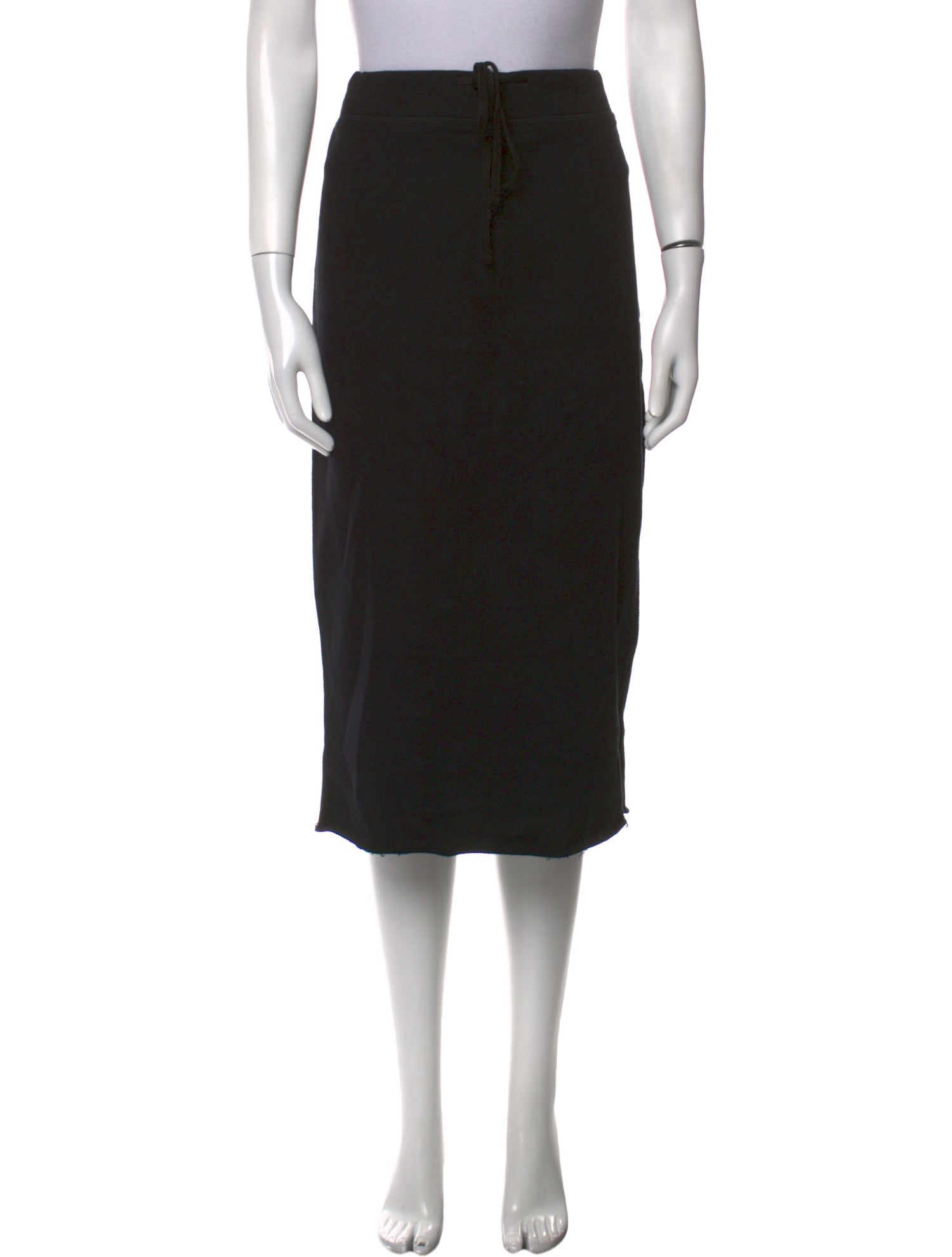 James Perse Raw-Edge Trim Knee-Length Skirt