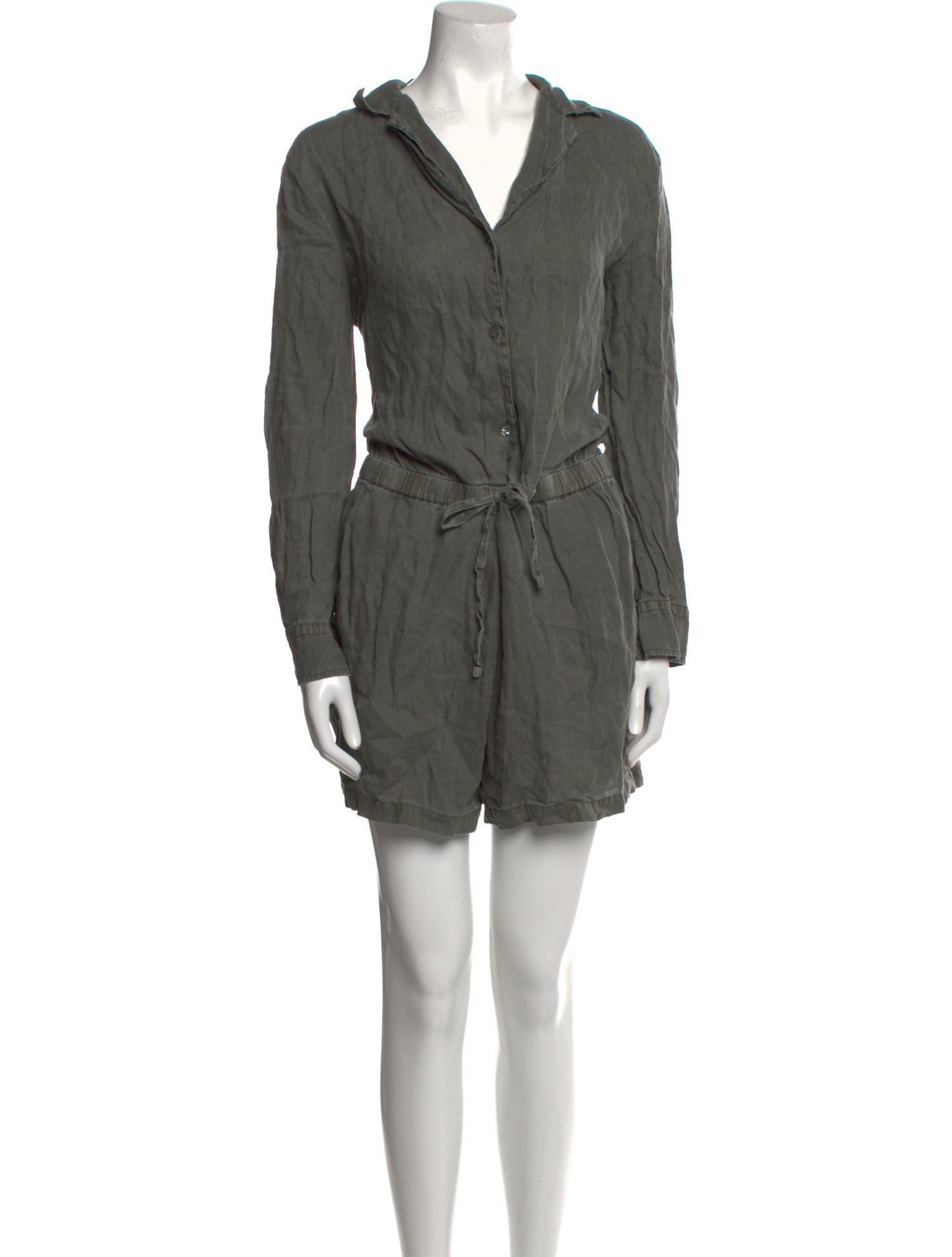 James Perse Linen V-Neck Romper