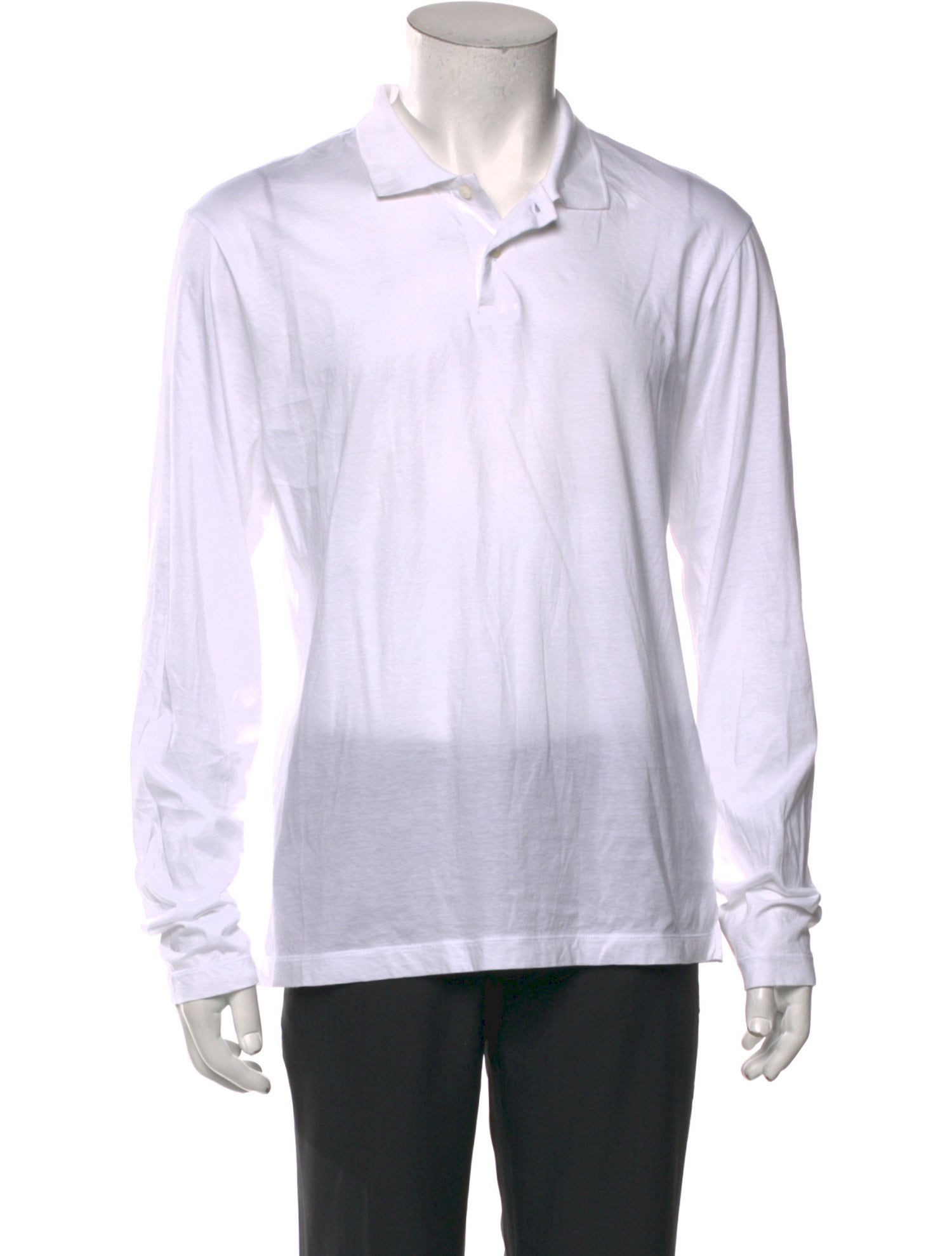 James Perse Collar Long Sleeve Polo Shirt