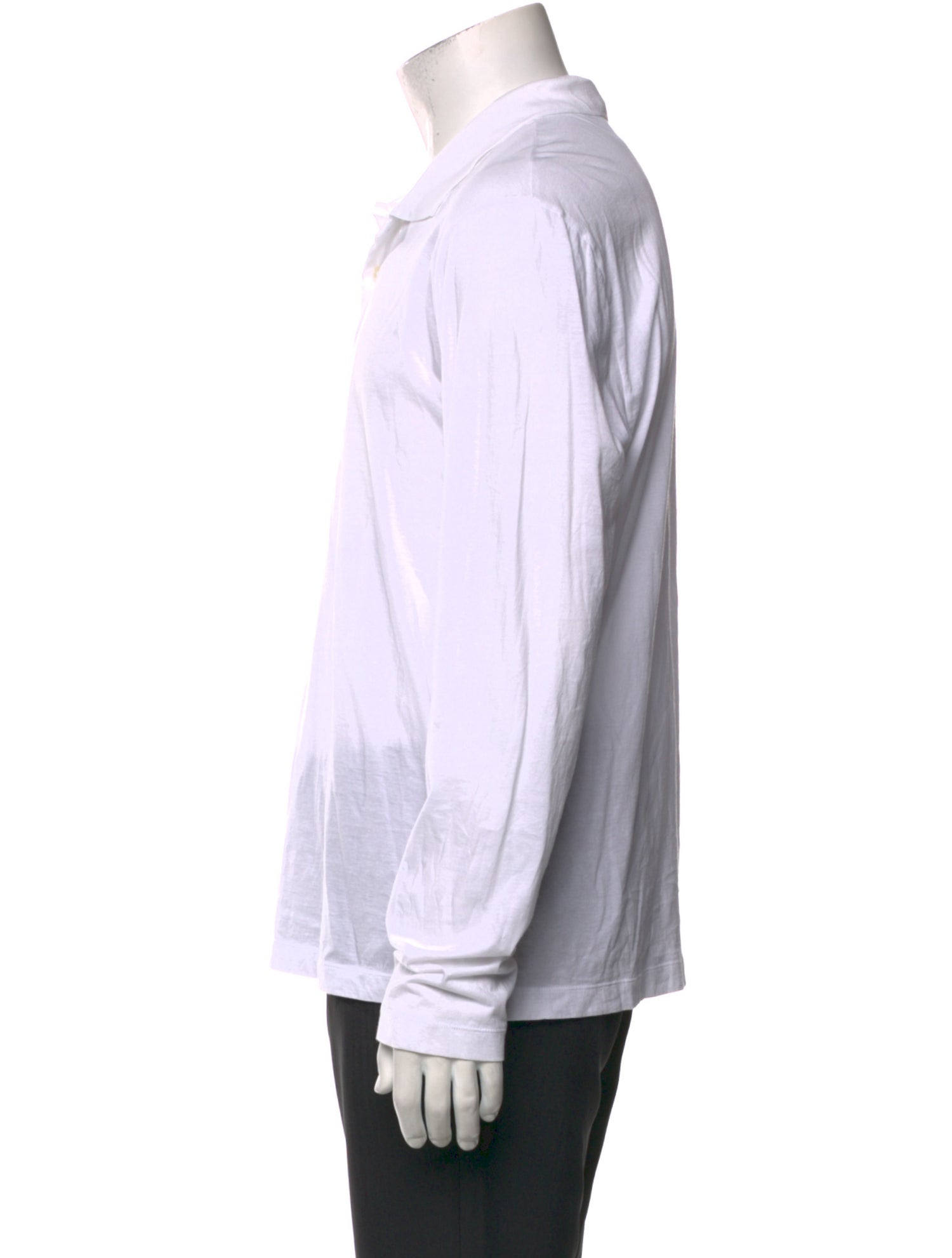 James Perse Collar Long Sleeve Polo Shirt