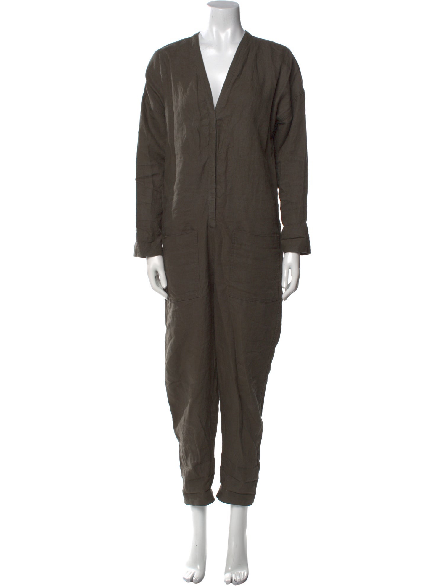 James Perse Linen V-Neck Jumpsuit