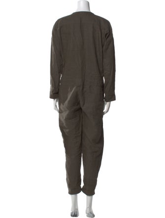 James Perse Linen V-Neck Jumpsuit