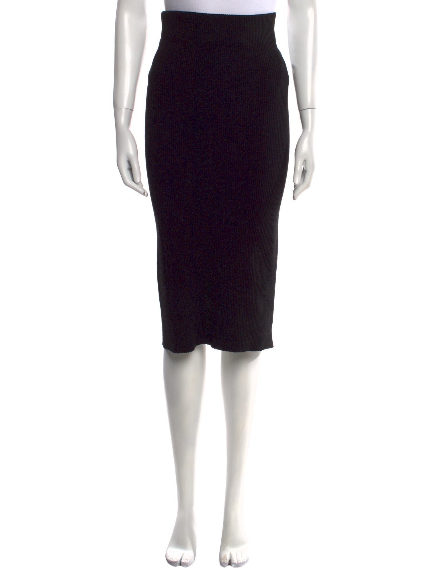 James Perse Raw-Edge Trim Knee-Length Skirt