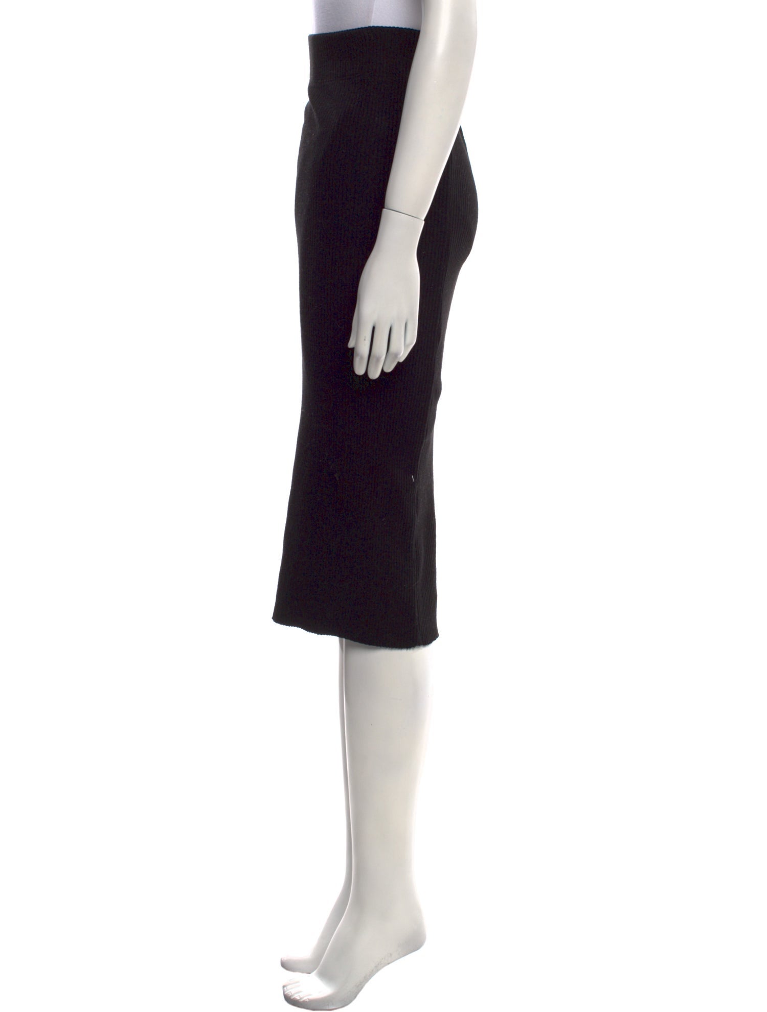 James Perse Raw-Edge Trim Knee-Length Skirt