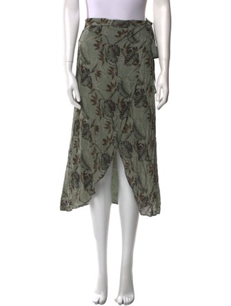 James Perse Silk Midi Length Skirt