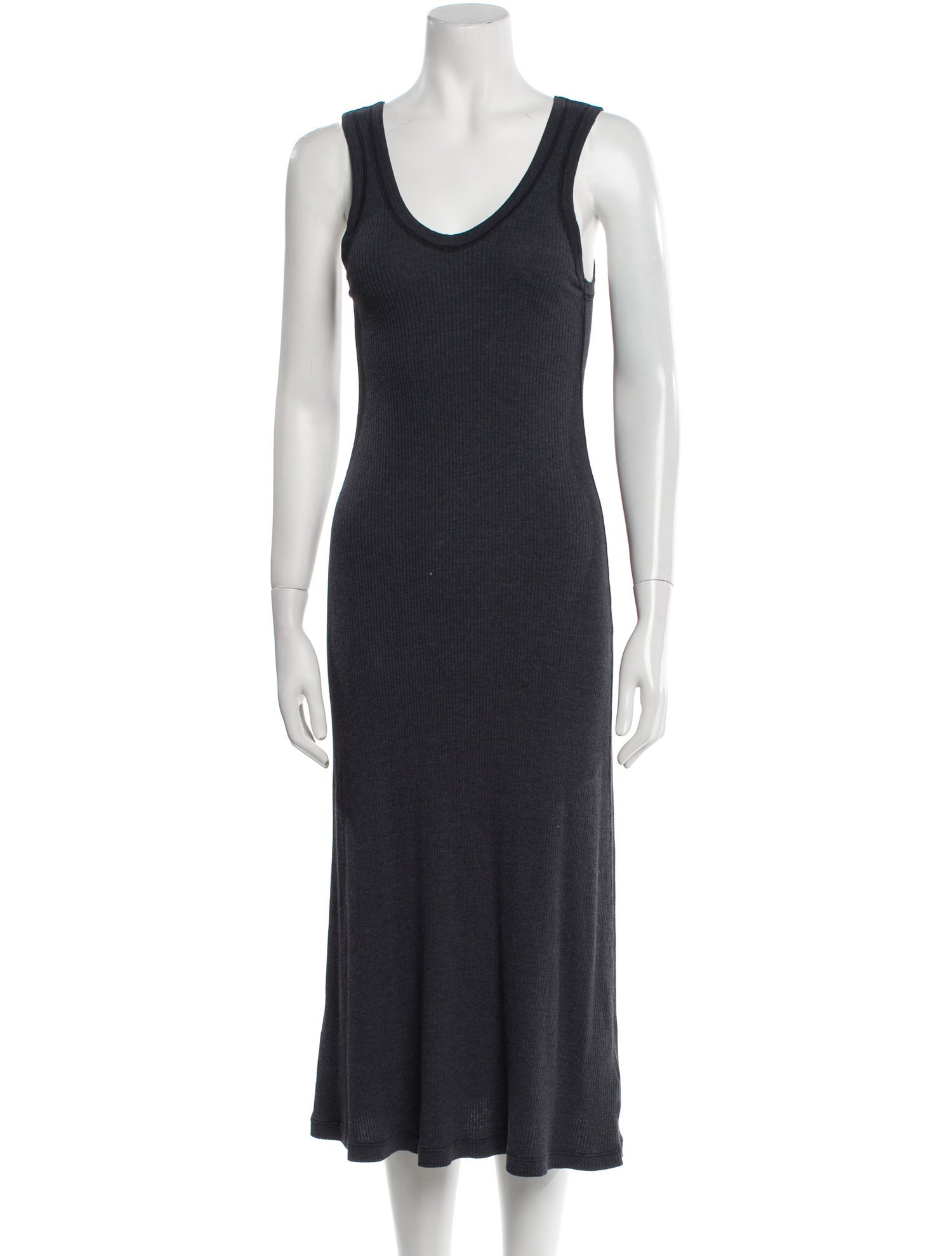 James Perse Scoop Neck Midi Length Dress