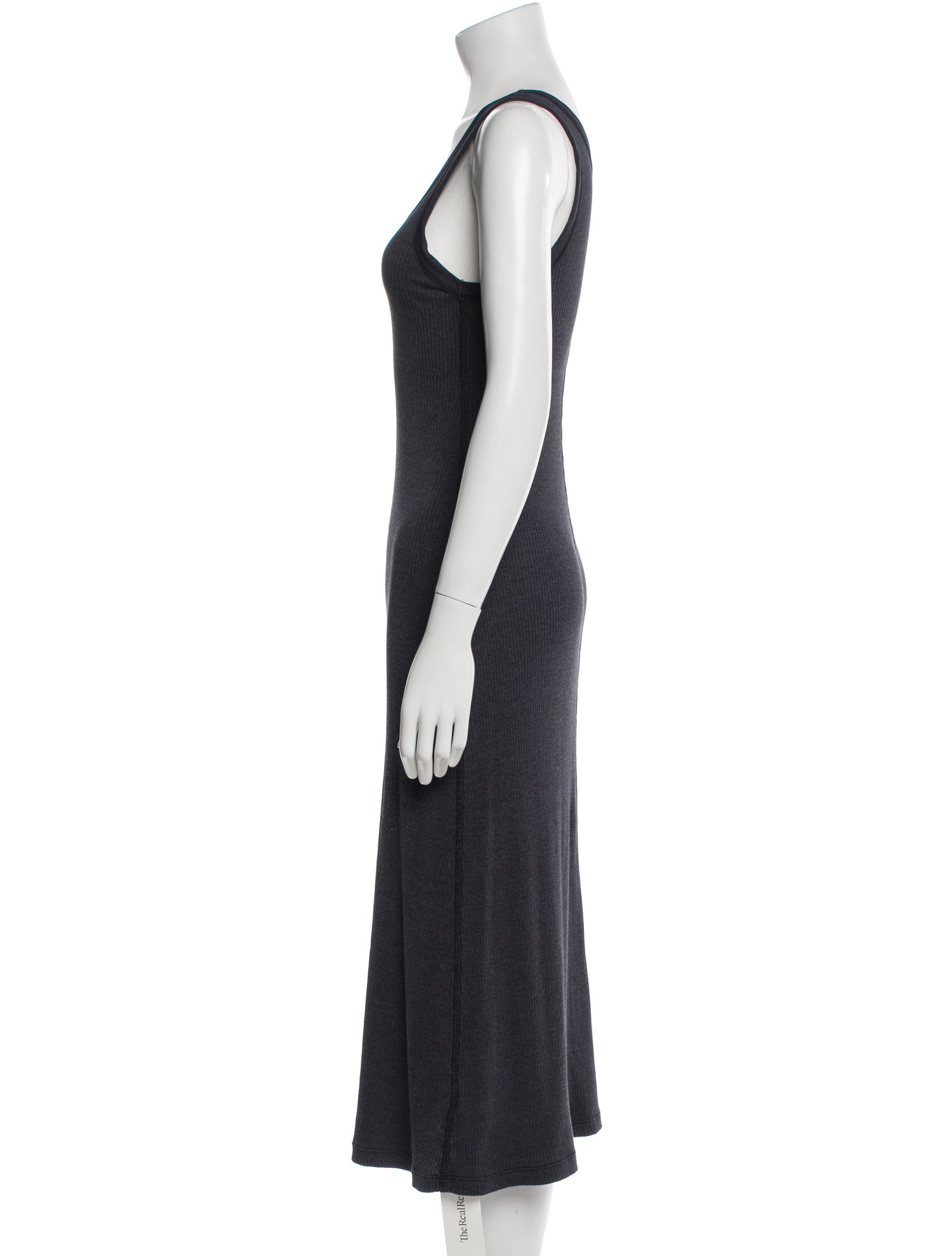 James Perse Scoop Neck Midi Length Dress